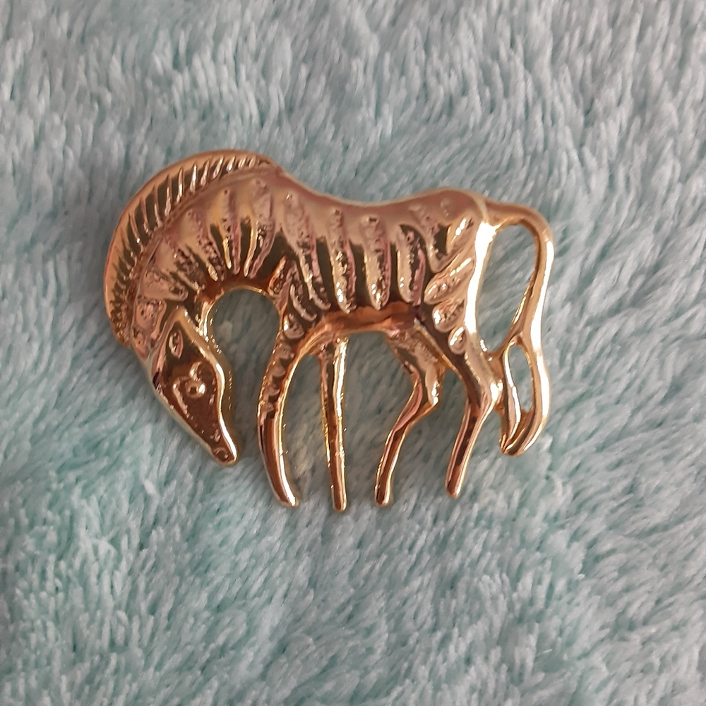 Vintage Zebra brooch